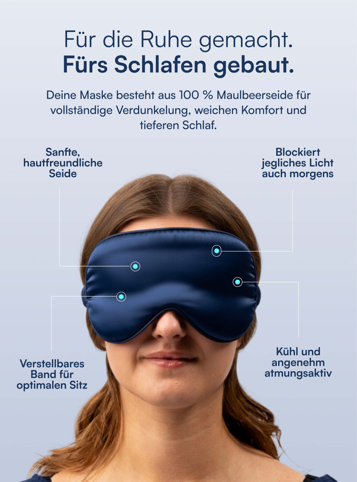 Vincent Schlafmaske aus 100 % Maulbeerseide