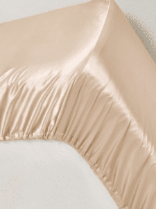 Spannbettlaken aus 100 % Maulbeerseide (OEKO-TEX) Beige