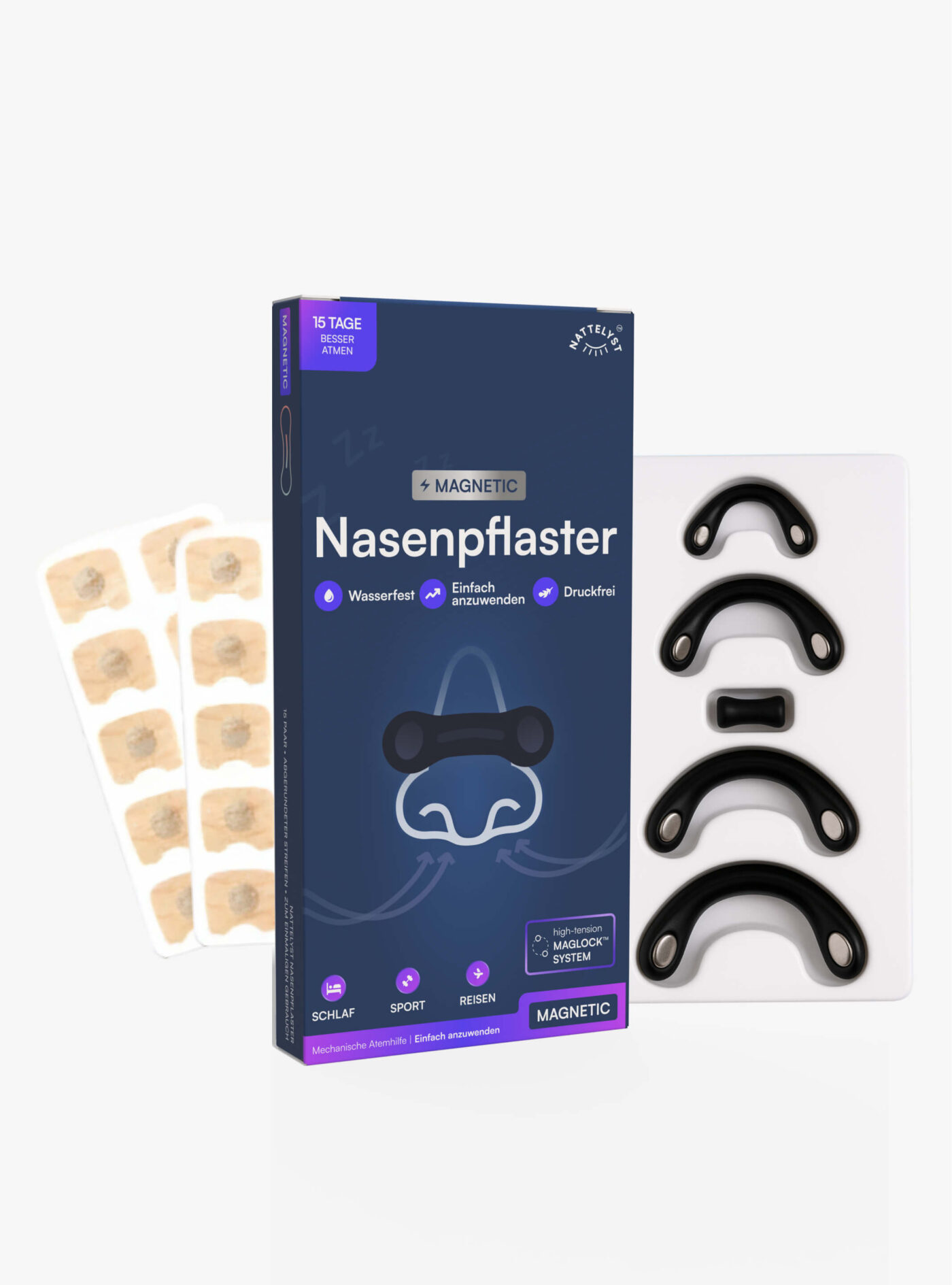 Magnetische Nasenpflaster (Besser Atmen & Anti-Schnarch)