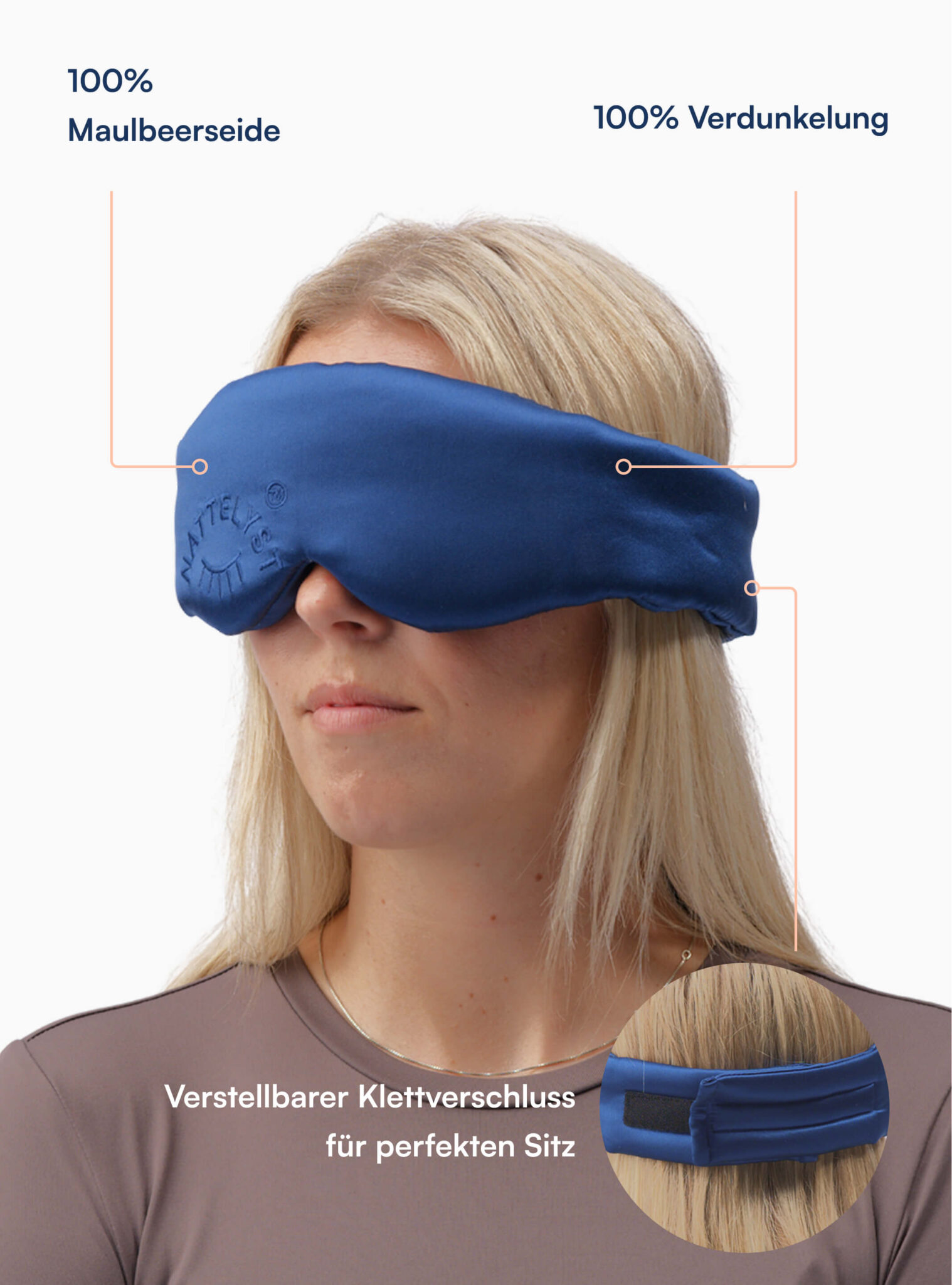 Mögli Schlafmaske aus 100 % Maulbeerseide