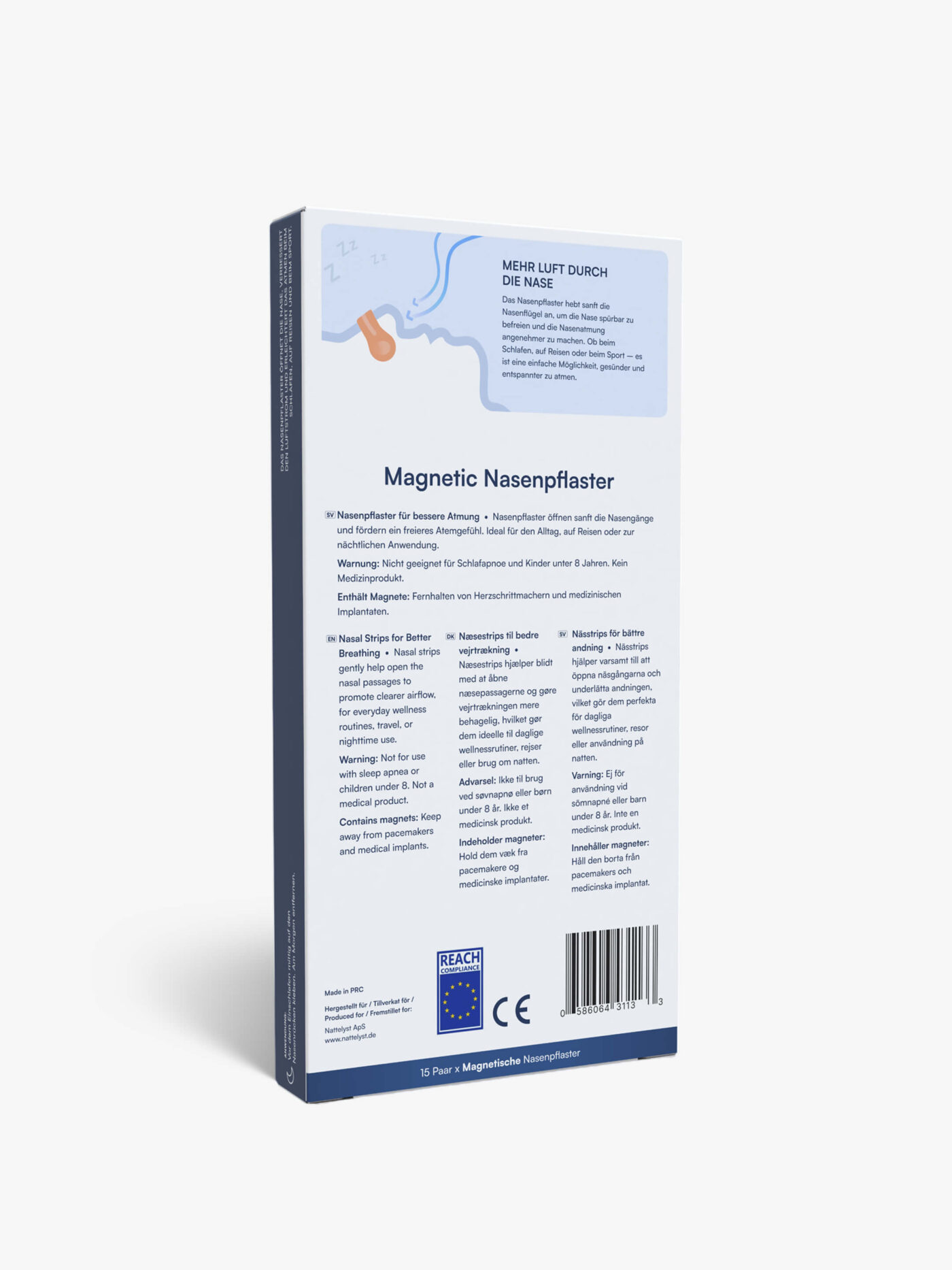 Magnetische Nasenpflaster (Besser Atmen & Anti-Schnarch)