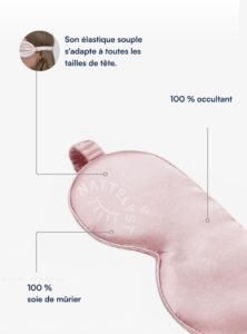 Masque de nuit Rosie (100 % soie de mûrier)