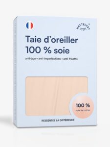 Taie d'oreiller 100 % soie de mûrier (OEKO-TEX) Beige