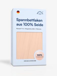 Spannbettlaken aus 100 % Maulbeerseide (OEKO-TEX) Beige