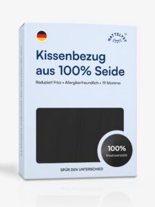 Kissenbezug aus 100 % Maulbeerseide (OEKO-TEX) Schwarz